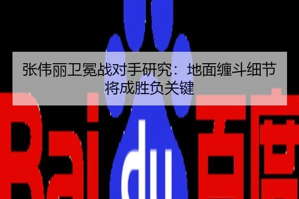 张伟丽卫冕战对手研究：地面缠斗细节将成胜负关键